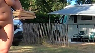 Kinky Couple Games at French Nudist Beach Campsite