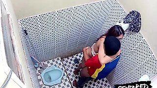 Recorded Camera In The Bathroom Of Minimarket Clerk Doing Perverted Acts