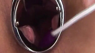 More guys fist a Japanese girl with hairy pussy and stick various toys inside her