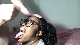 Bruna Black caught masturbating in bathroom - takes two huge facial cumshots