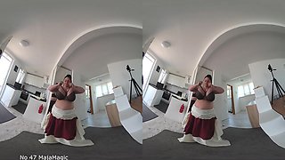 Maid Alice Shows Her Deep Cleavage - Huge Tits BBW Solo