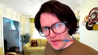 Nerd gets head in hallway