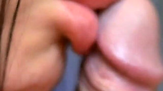 Close up Slow Sensual Blowjob with Big Lips