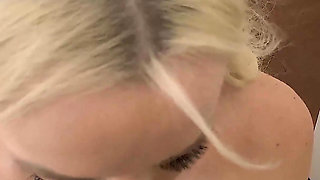 Hot nurse examines and sucks BBC foreskin POV