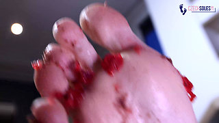 Lick the Dessert From Her Long Toes and Worship Her Big Feet