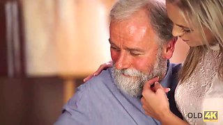 Old4k. cute lassie shanie ryan s. with teacher after graduating college
