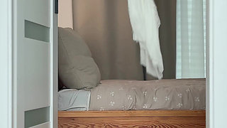 Huge Breasts in a See-through Blouse of a Wonderful Wife