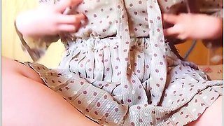 Wet Pants Show Off Masturbation Chubby Japanese Amateur [homemade]