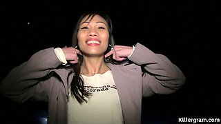 Filipina Slut Comes to England to Be a Dirty Dogging Whore as She Sucks off and Takes the Spunk From Multiple Dicks