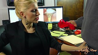 Sexy Blonde Boss Is Fantasied About Her Worker