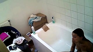 Flexible asian masturbates
