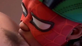 Ebony Spider-man Slut Deepthroating Spooder-man’s Thicc Hard Ass Cock