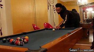 Slim Sista With Bubble Booty Sucks  Fucks Her Man Well! They Play Pool Their Way!