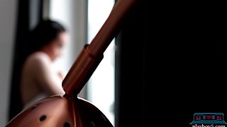 Perfect bum Asian mom horny shower fun