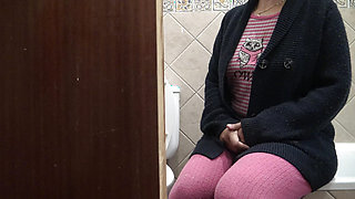 perverted mom watching her stepson piss in front of her