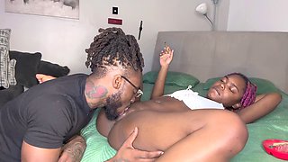 Get high and have fun with my creamy wife Kai while she rides that big dick