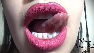 Strawberry Pink Lips JOI You Get the Privilege to Watch Me Apply My Sexy Lipgloss. I Seduce You with My Luscious Lips