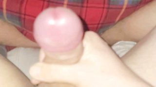 Wife Rimming , fingering hubby's arse . Cumshot cumming