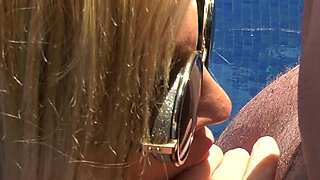 Hot Blonde MILF Loves Fucking at the Pool