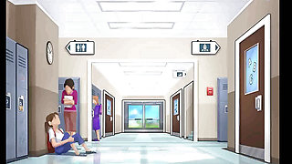 Summertime saga: MILF professor walks around the college with dildo in her pussy ep 73