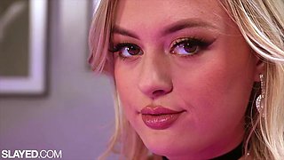 SLAYED Blonde bombshells Allie  Amber have fun with toys: Licking, Hd Porn  Professional Porn