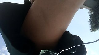 Real amateur outdoor couple enjoying hard fucking action