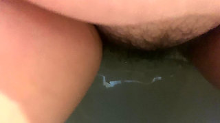 Another Piss in Light Pantyhose with Toilet Paper to Dry Pussy