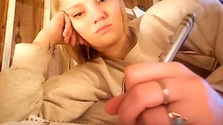 Girl masturbating, female orgasm, solo