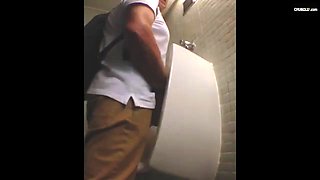 Voyeur Films Old Males In The Public Toilet