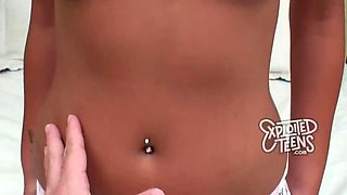 Hot 19 Year Old Amateur Teen Gives Blowjob & Takes Facial - POV Casting Couch Fuck