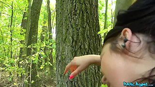 Tight Czech pussy fucked in forest