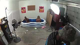 Behind the Scenes Back Yard Oil Wrestling