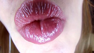 ASMR kiss: Amateur, Brunette  Solo Porn