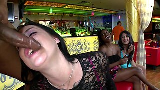 Threesome action with extravagant Brick Danger from Dancing Bear