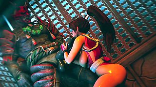 Bad guys with big dicks are her weakness. Animation anal sex