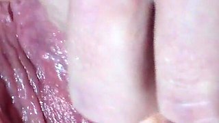 Close Pee with Spread Pussy