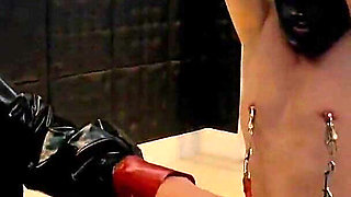 Miss Alessa Milano Shocking and Screaming Electroplay on His Knees