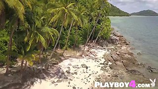 Big melons Thai teenager passion striptease