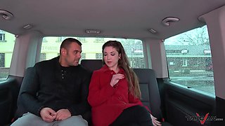 Hardcore pussy missionary fuck in a car for brunette teen Alisha