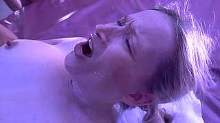 Chubby MILF Bitch Fucked by Strangers in Gangbang