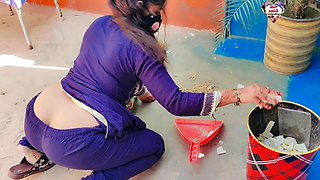 House Wife Floor Cleaning and Beautiful Show