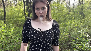 Risky masturbation in a park via video call