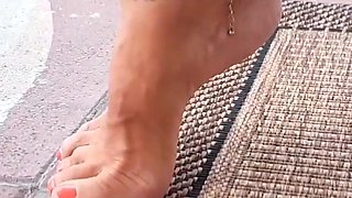 Amateur Blonde Mature Wife Enjoys Feet Worship