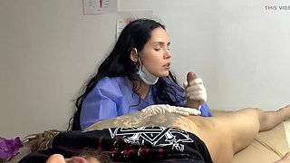 Hot Latina Doctor Gives Amazing Blowjob in Hospital Office - Big Ass & Natural Tits