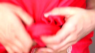 Big boob brunette masturbates on webcam