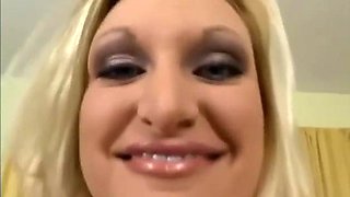 POV blonde slut gets her pussy banged