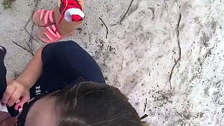Czech amateur blowjob and fucking POV in public