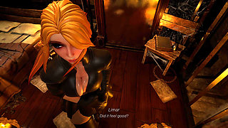 The guard's temptation led her to ride the sacred dildo