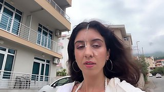 POV Sex in the Morning, Blowjob, Footjob and Cum on Face - Public Cumwalk