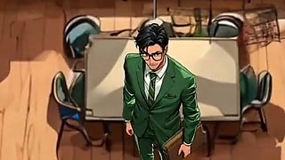 Cuckold Husband Came Home From Work Too Early and Caught His Wife Fucking the Gardener. Anime. Hentai